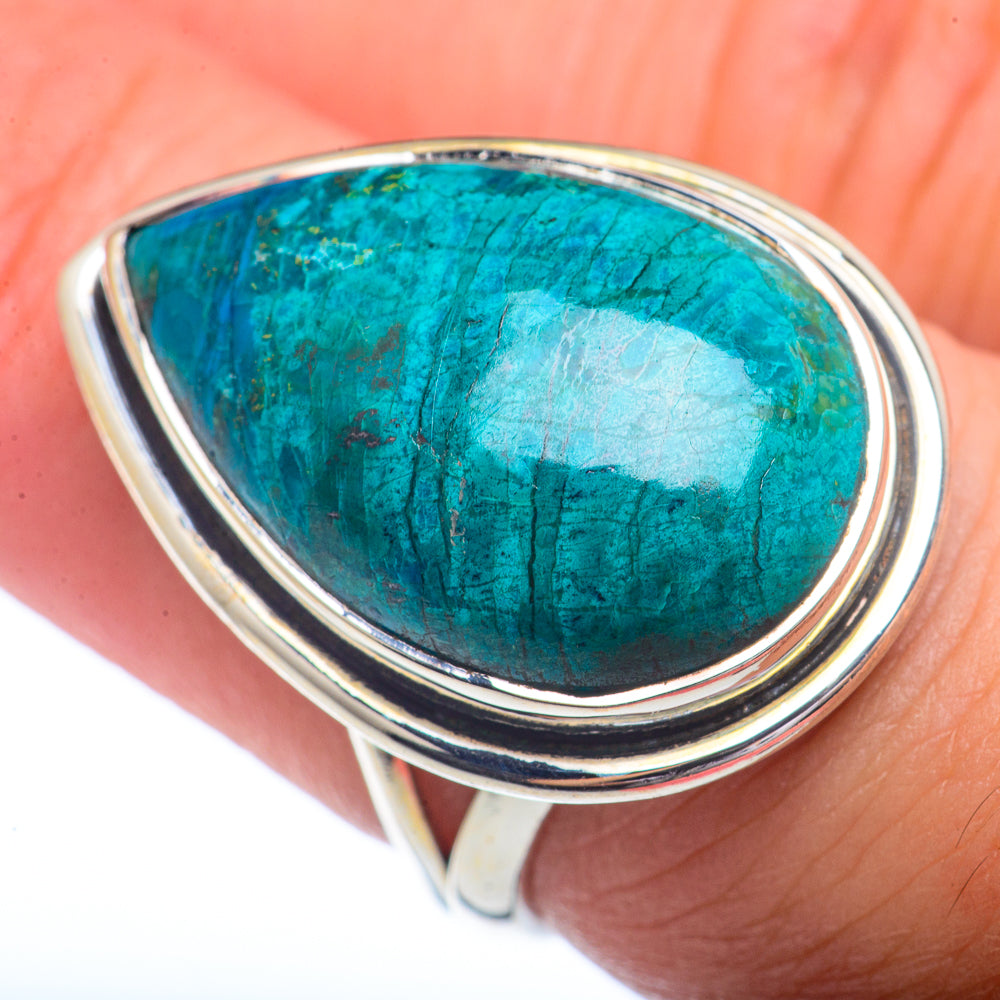 Chrysocolla Rings handcrafted by Anasilvercos - RING72229