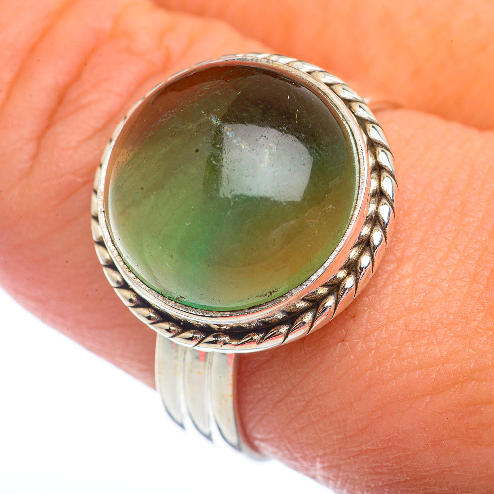 Green Fluorite Rings handcrafted by Anasilvercos - RING72231