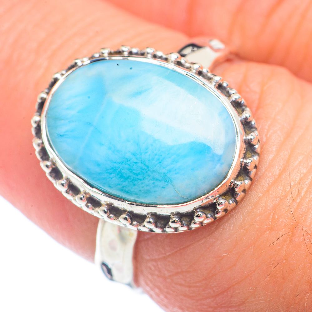 Larimar Rings handcrafted by Anasilvercos - RING72263