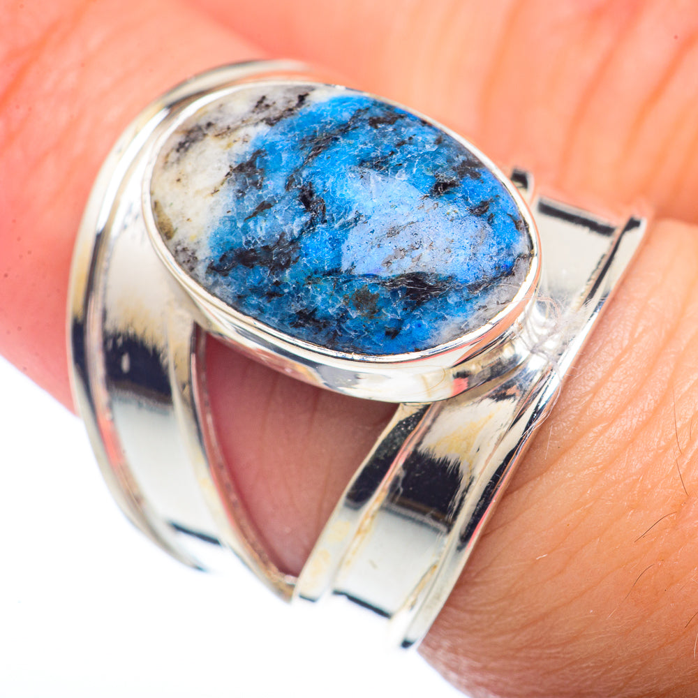 K2 Blue Azurite Rings handcrafted by Anasilvercos - RING72268