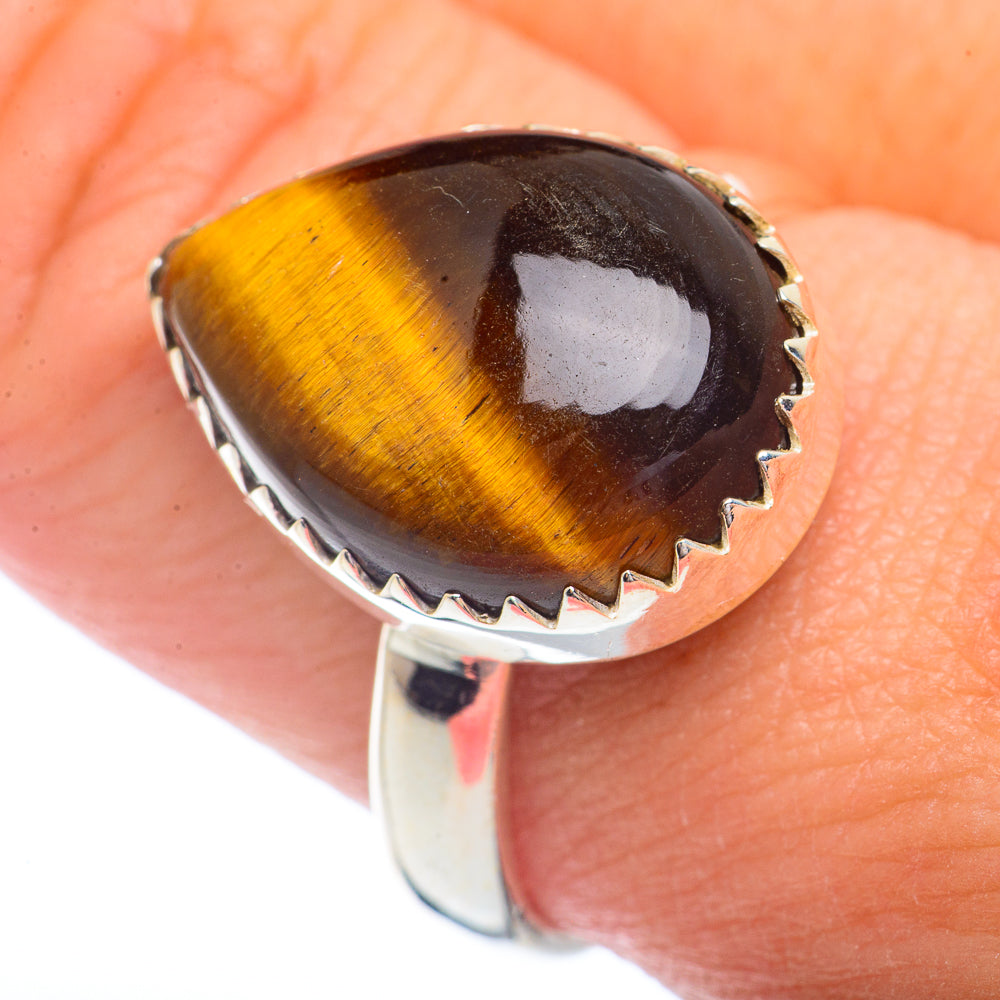 Tiger Eye Rings handcrafted by Anasilvercos - RING72277
