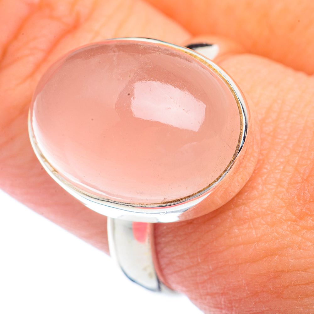 Rose Quartz Rings handcrafted by Anasilvercos - RING72284