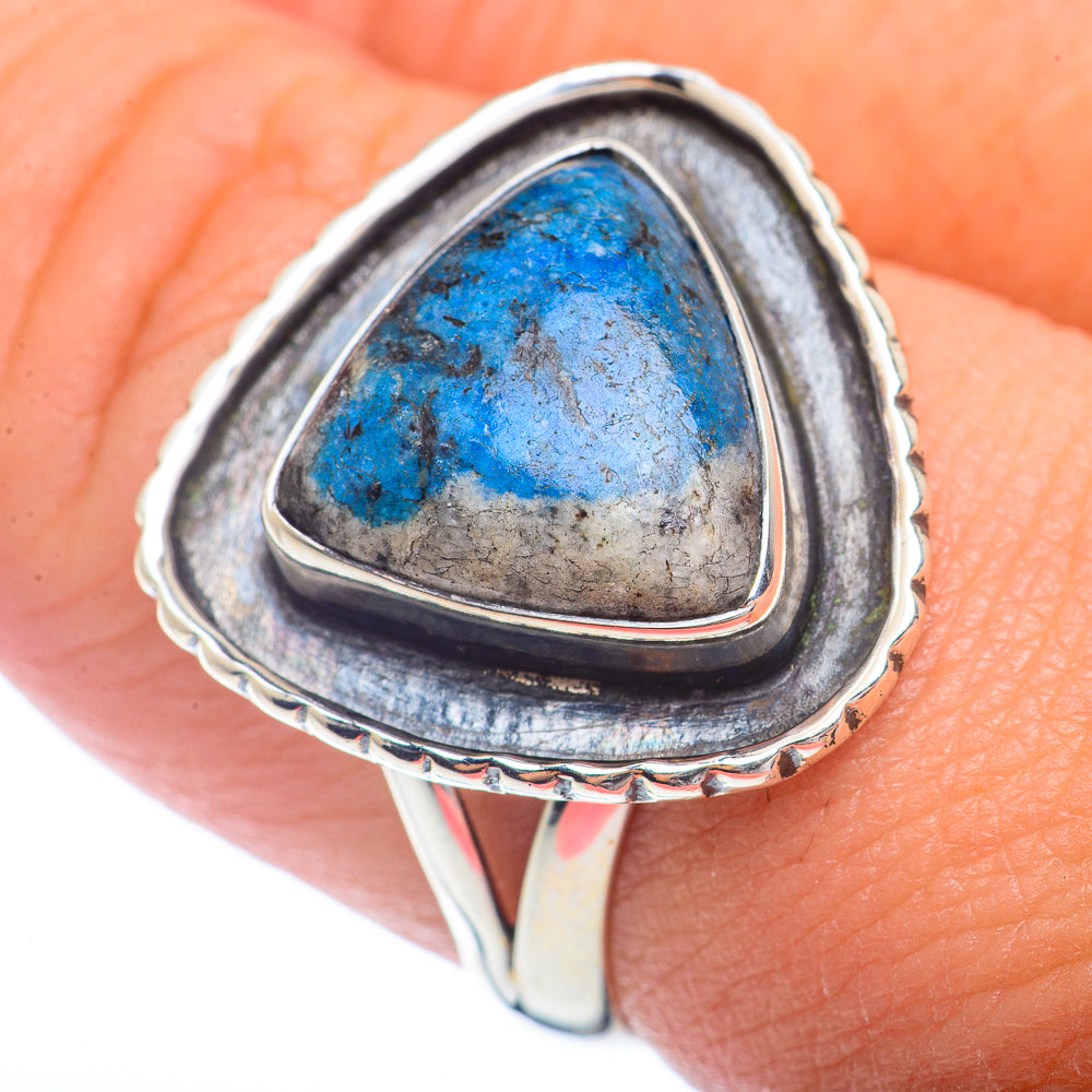 K2 Blue Azurite Rings handcrafted by Anasilvercos - RING72306