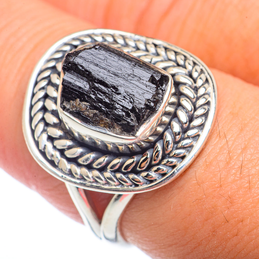 Black Tourmaline Rings handcrafted by Anasilvercos - RING72333