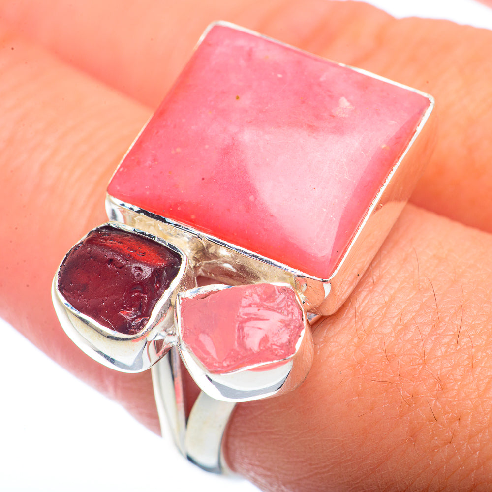 Pink Opal Rings handcrafted by Anasilvercos - RING72360