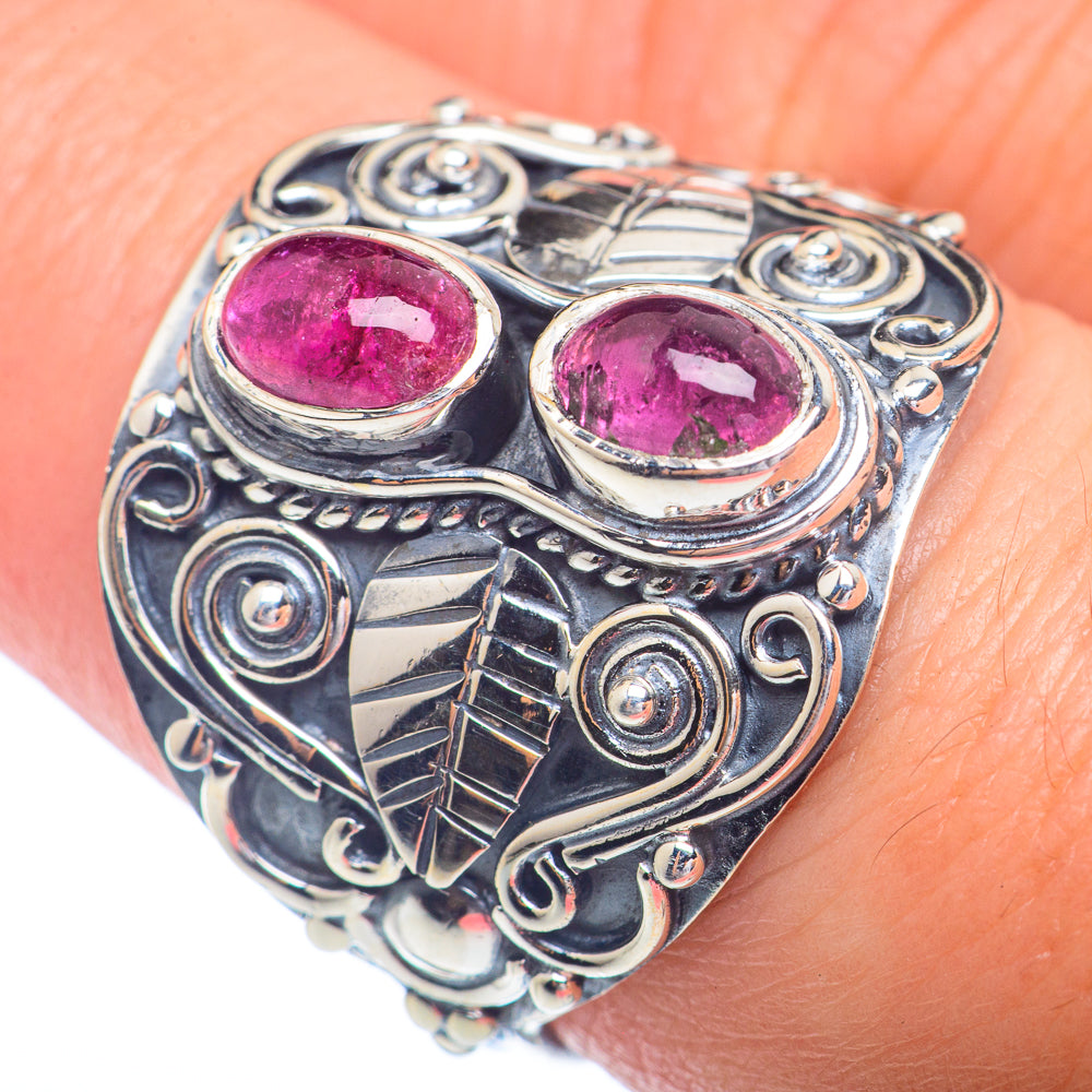 Pink Tourmaline Rings handcrafted by Anasilvercos - RING72364