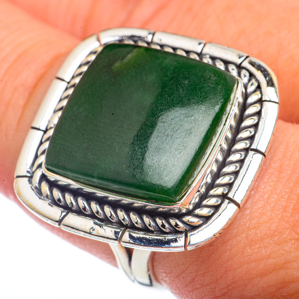 Nephrite Jade Rings handcrafted by Anasilvercos - RING72422