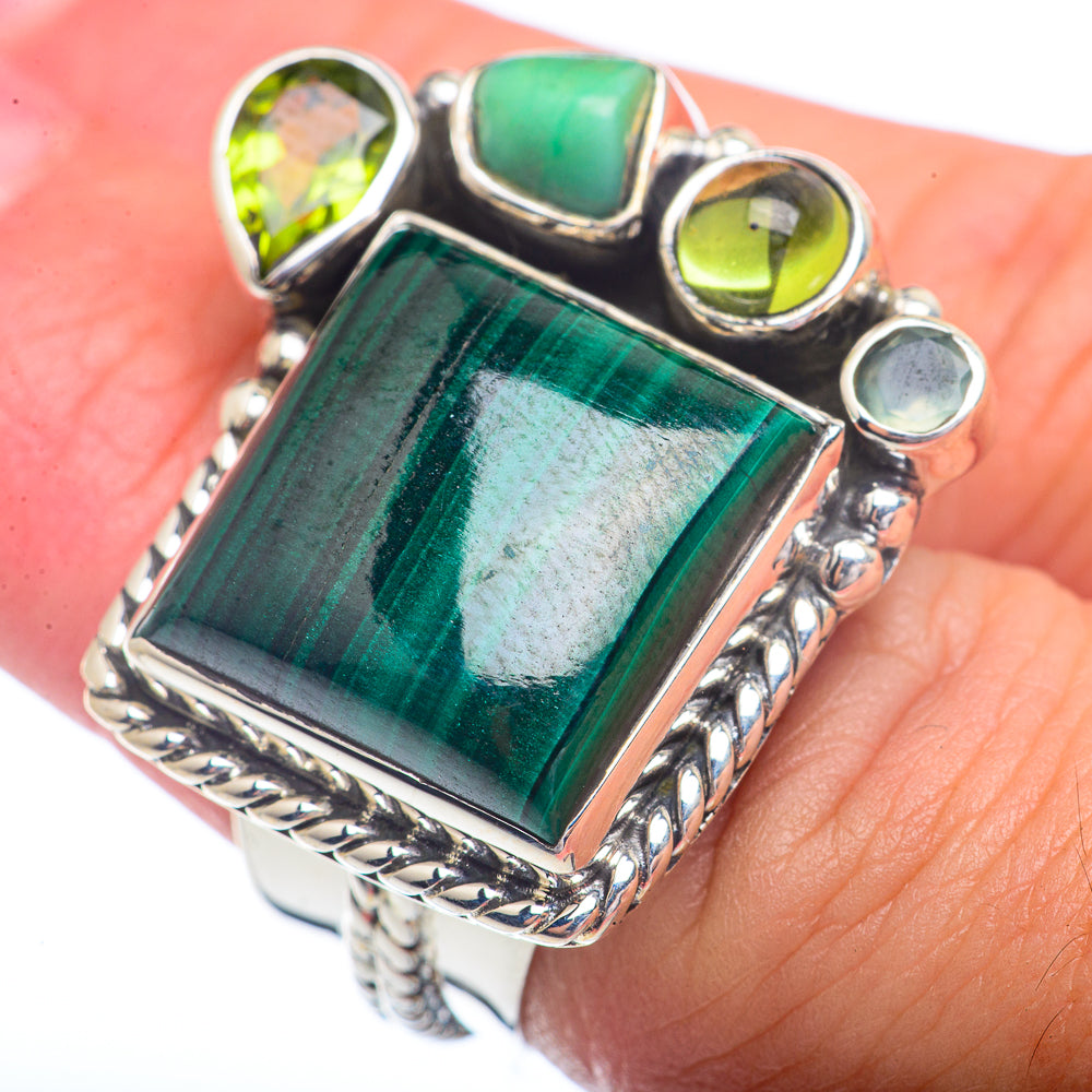 Malachite Rings handcrafted by Anasilvercos - RING72424