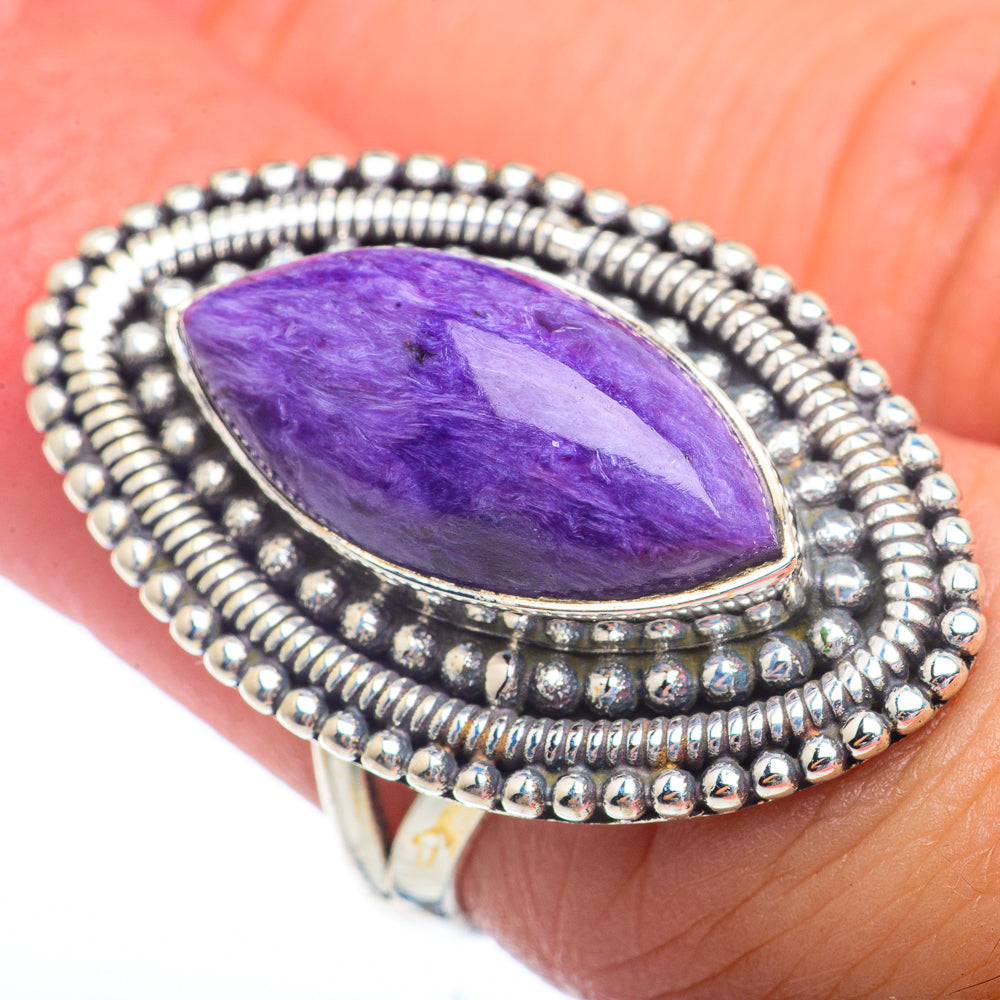 Charoite Rings handcrafted by Anasilvercos - RING72437