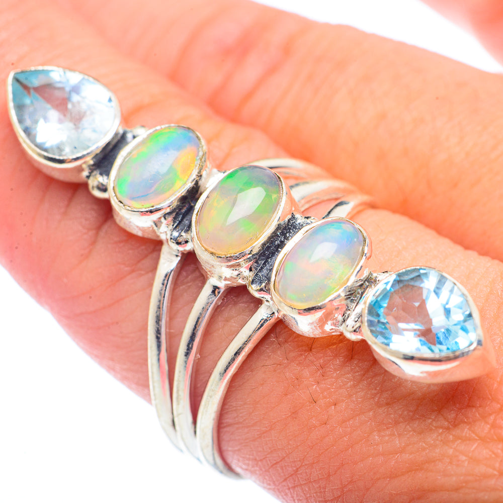 Ethiopian Opal Rings handcrafted by Anasilvercos - RING72447