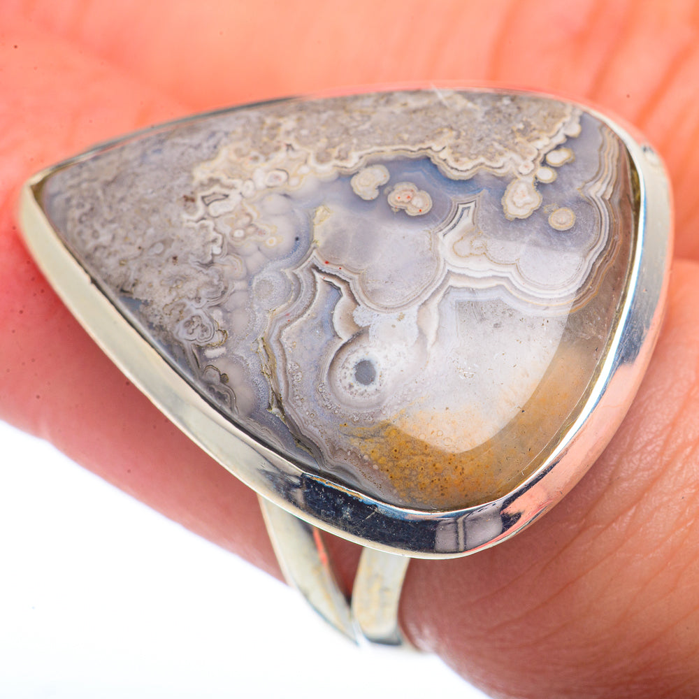 Laguna Lace Agate Rings handcrafted by Anasilvercos - RING72463