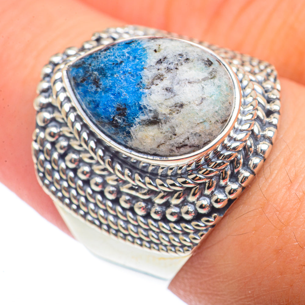 K2 Blue Azurite Rings handcrafted by Anasilvercos - RING72466
