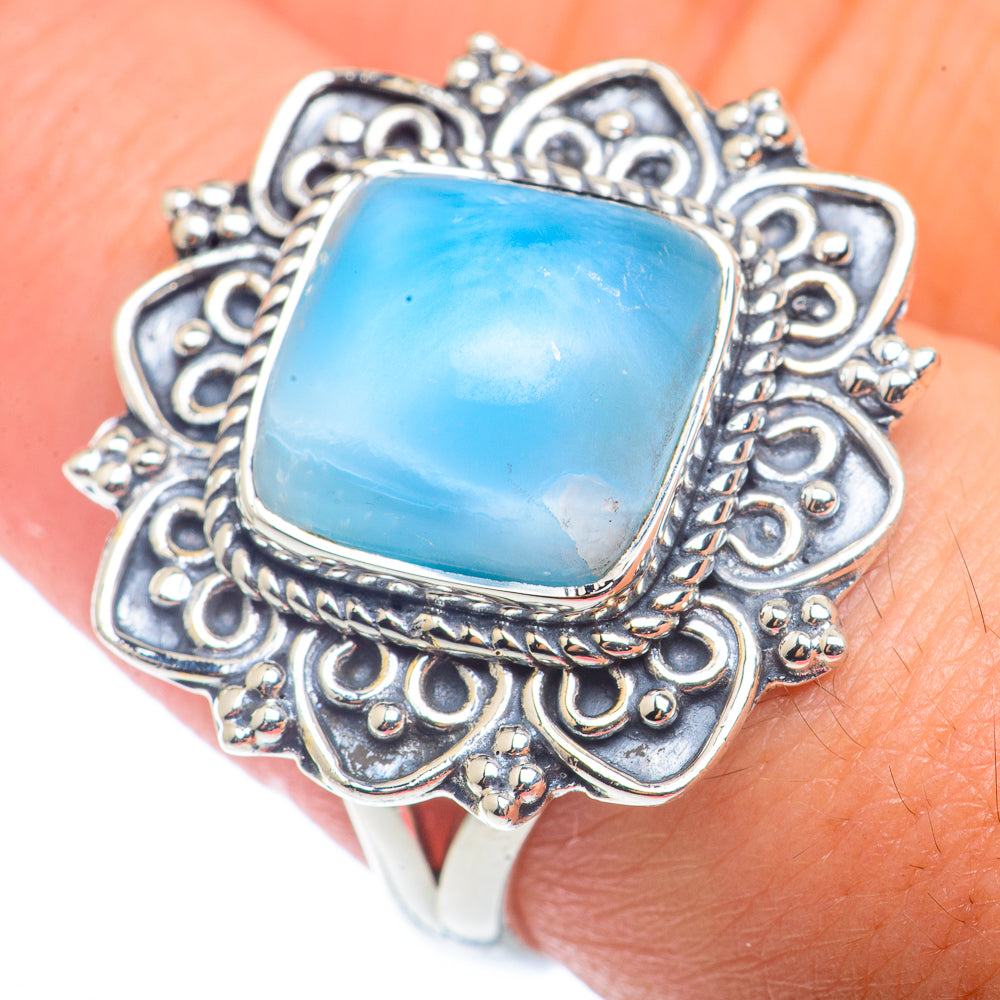Larimar Rings handcrafted by Anasilvercos - RING72467