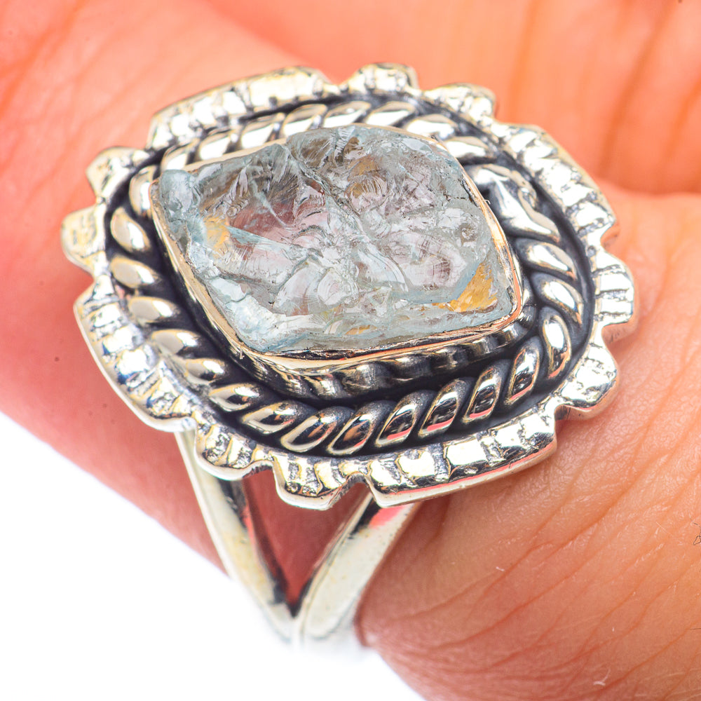 Aquamarine Rings handcrafted by Anasilvercos - RING72468