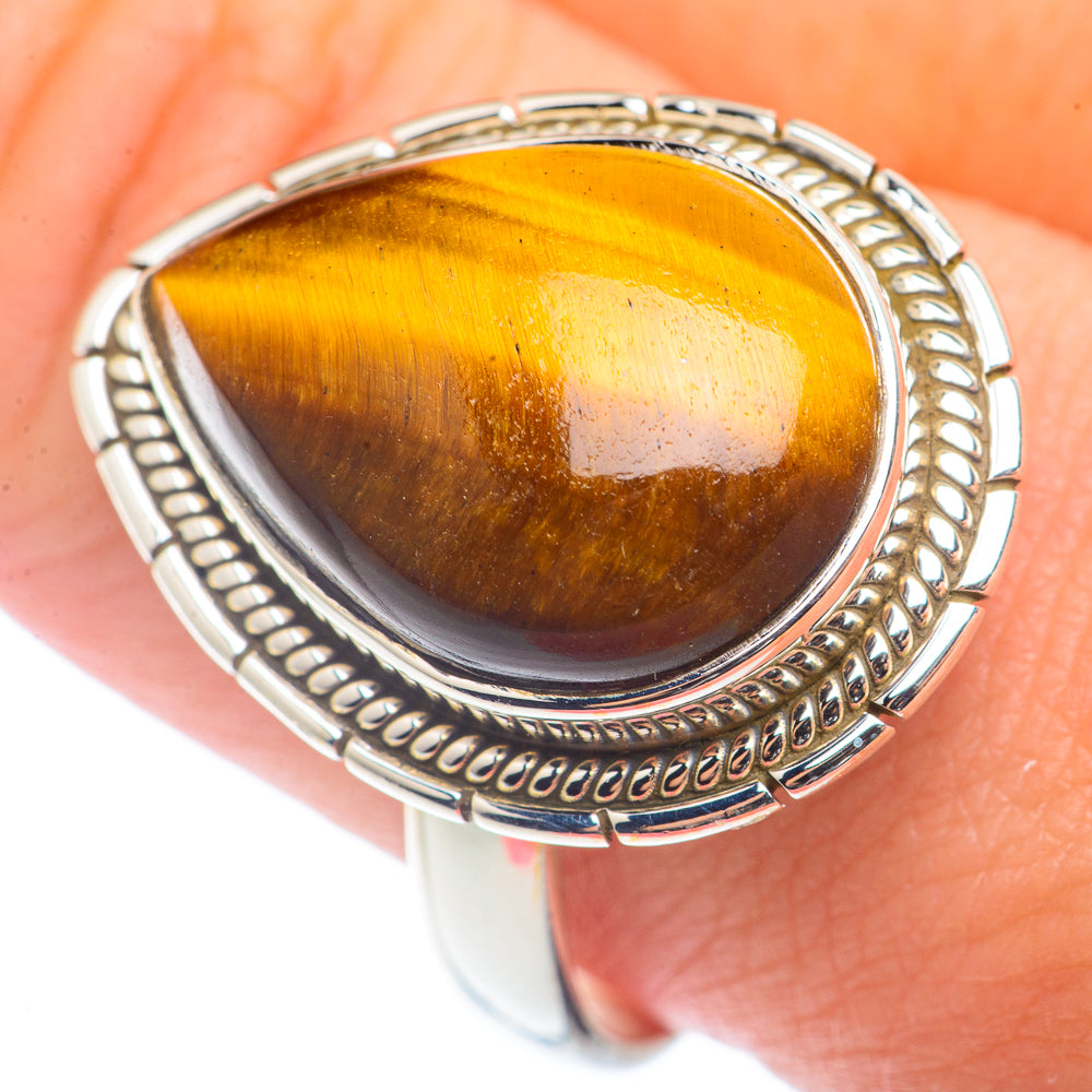 Tiger Eye Rings handcrafted by Anasilvercos - RING72479