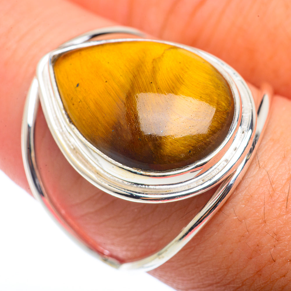 Tiger Eye Rings handcrafted by Anasilvercos - RING72480