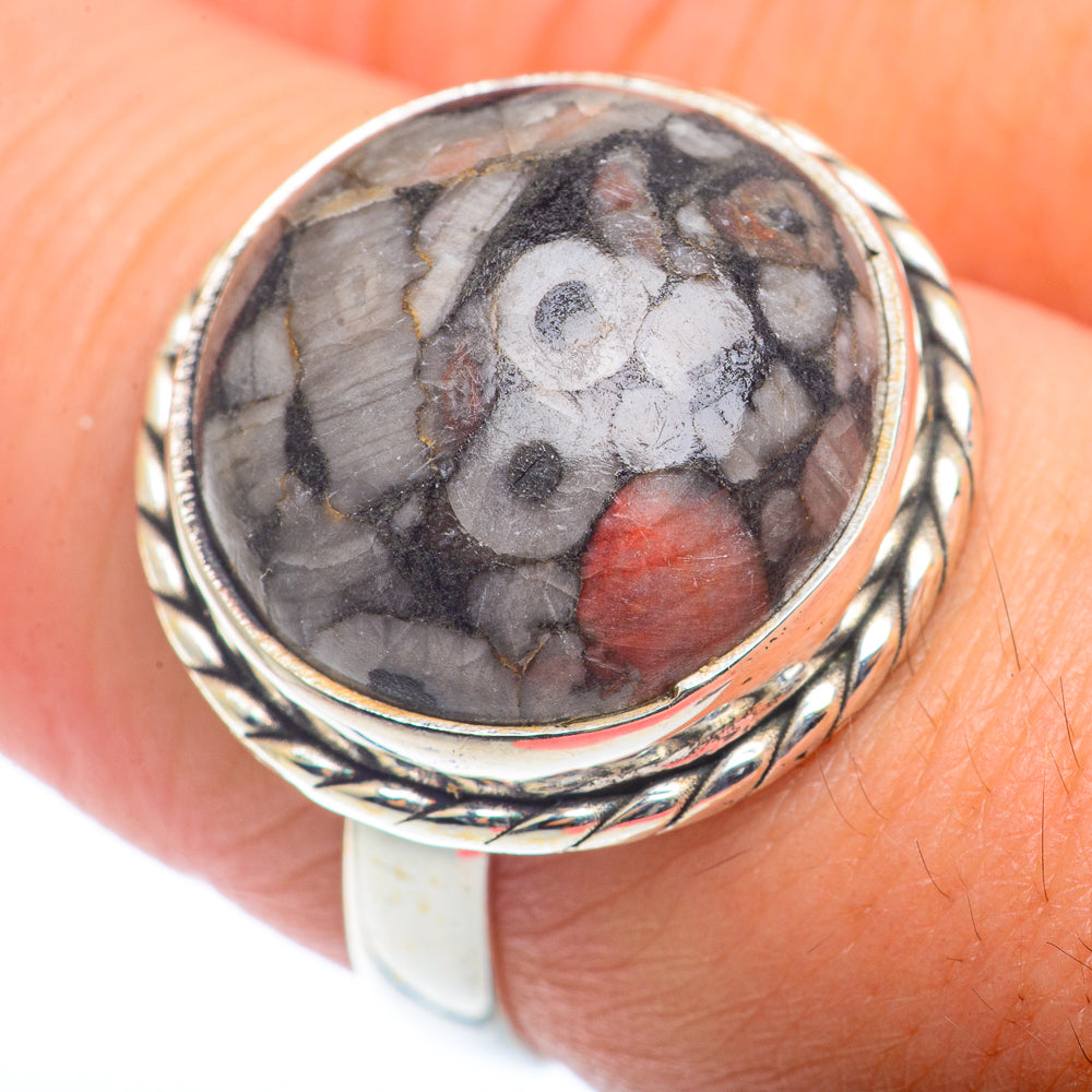 Crinoid Fossil Rings handcrafted by Anasilvercos - RING72482