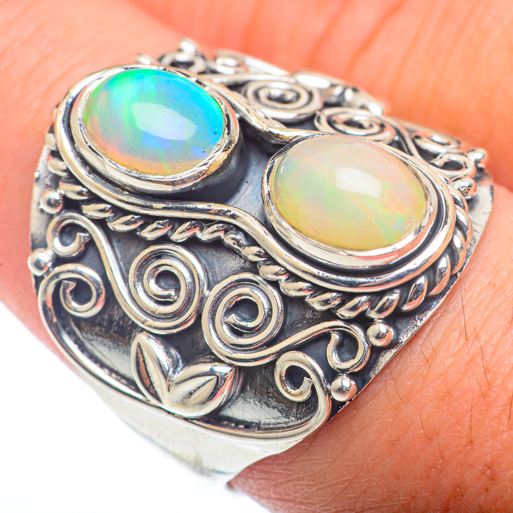 Ethiopian Opal Rings handcrafted by Anasilvercos - RING72510