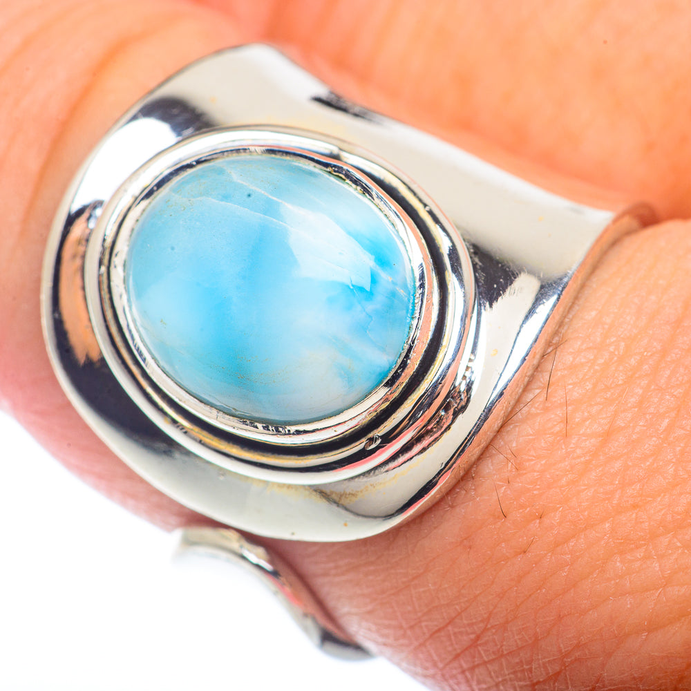 Larimar Rings handcrafted by Anasilvercos - RING72511