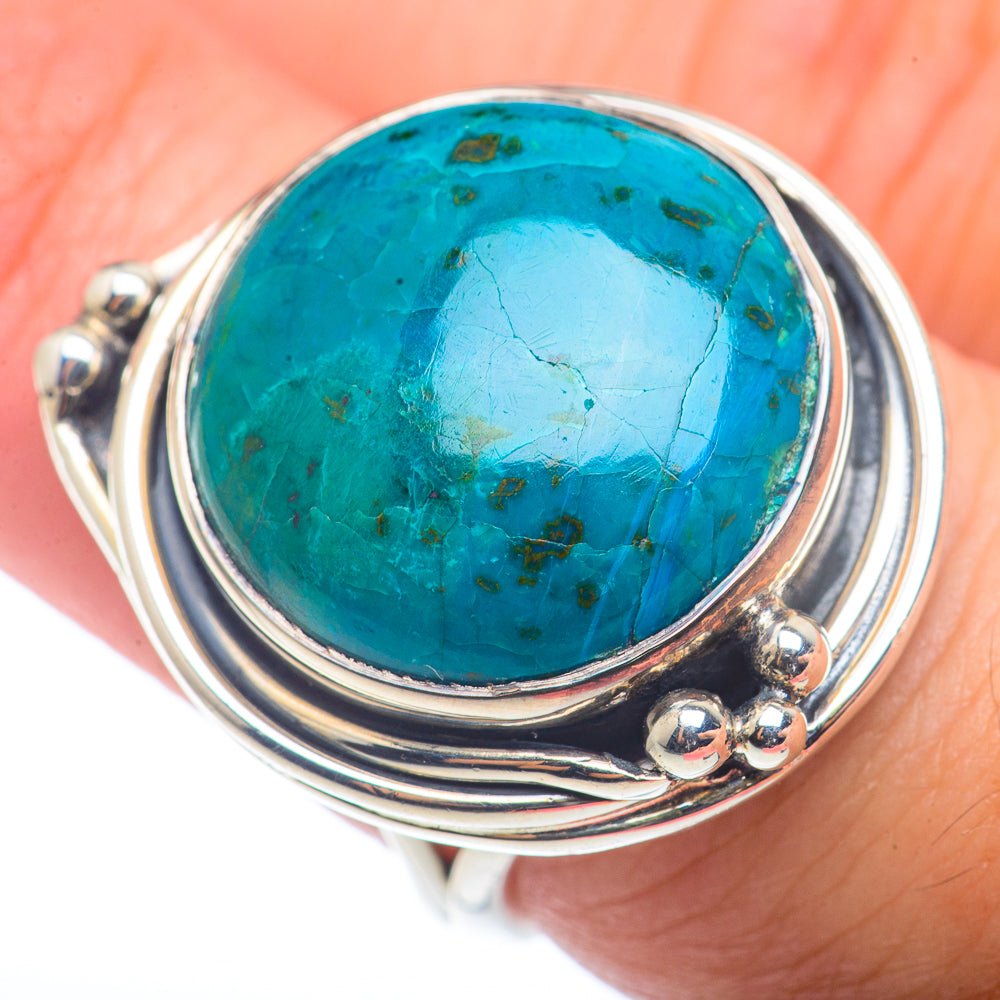 Chrysocolla Rings handcrafted by Anasilvercos - RING72515