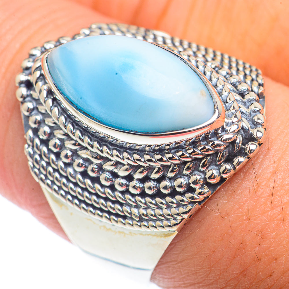 Larimar Rings handcrafted by Anasilvercos - RING72516