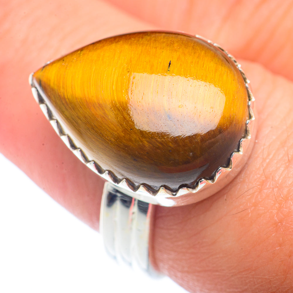 Tiger Eye Rings handcrafted by Anasilvercos - RING72524