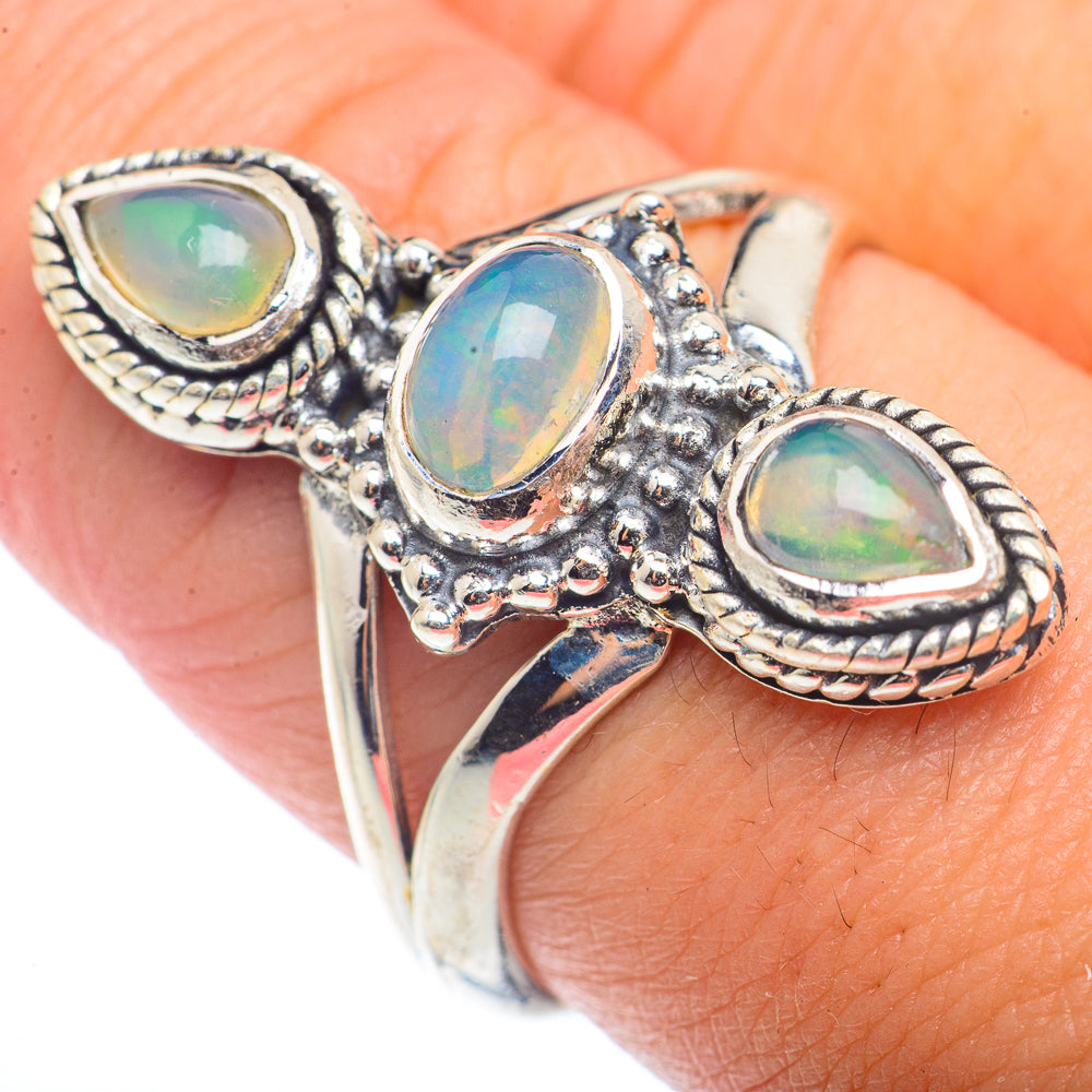 Ethiopian Opal Rings handcrafted by Anasilvercos - RING72554