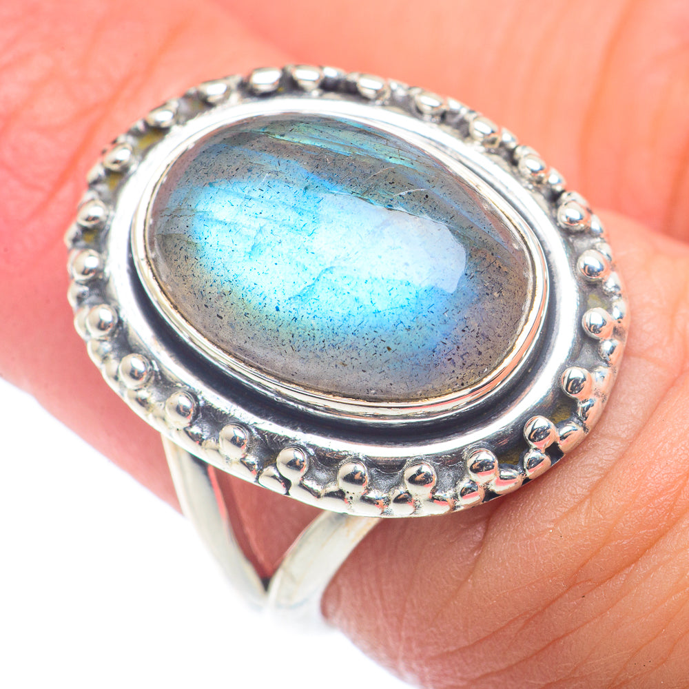 Labradorite Rings handcrafted by Anasilvercos - RING72556