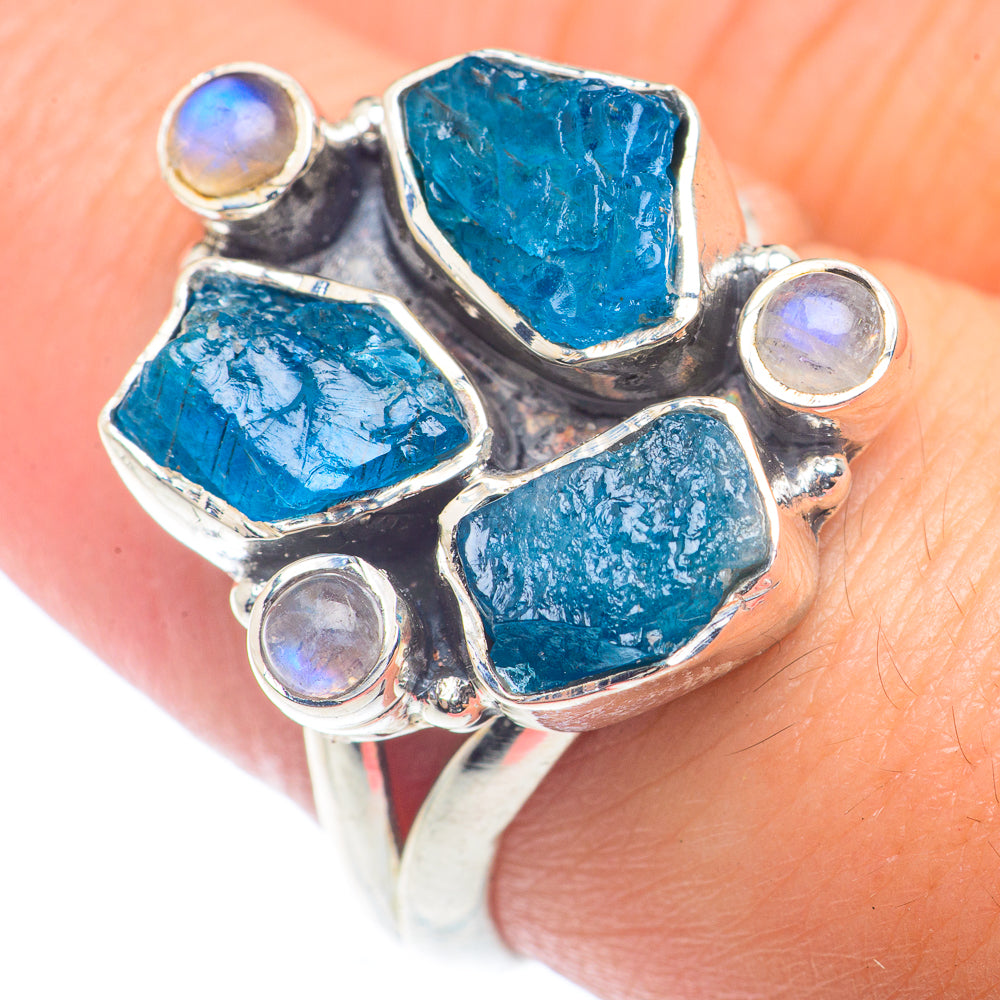 Blue Fluorite Rings handcrafted by Anasilvercos - RING72557