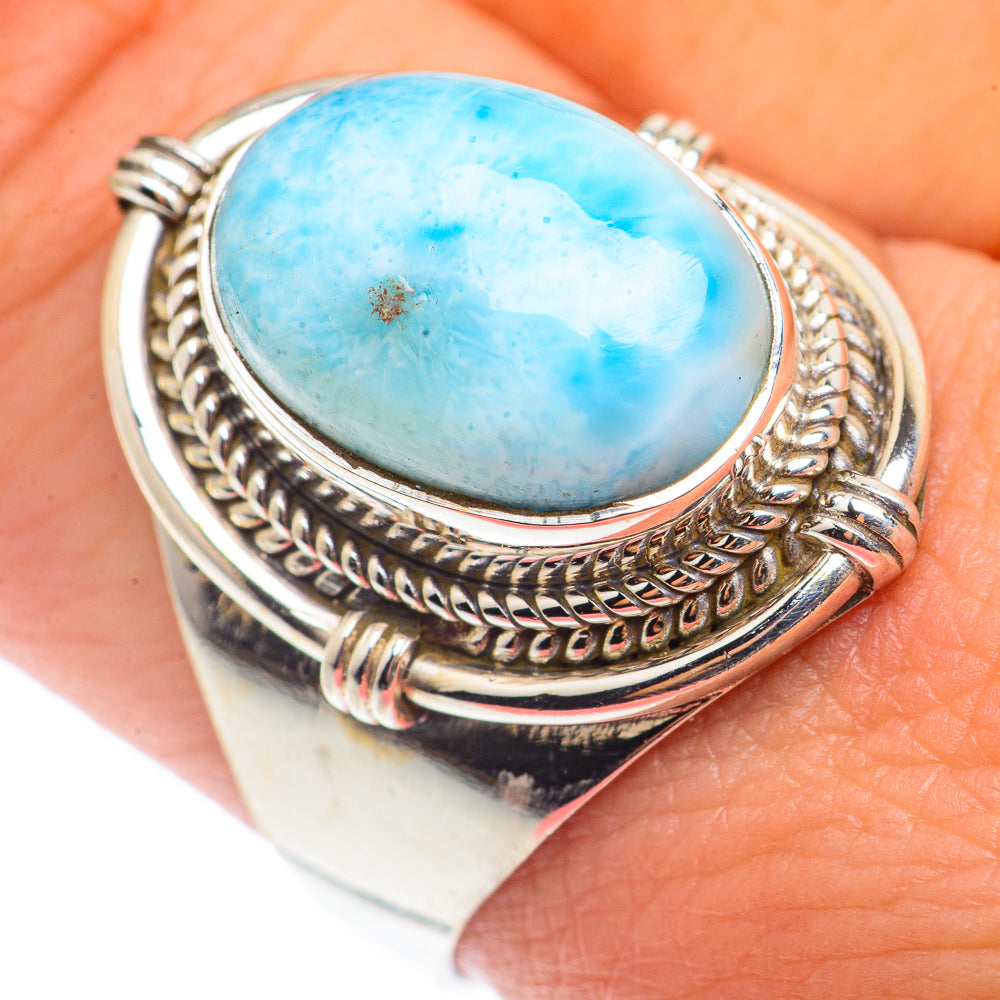 Larimar Rings handcrafted by Anasilvercos - RING72562
