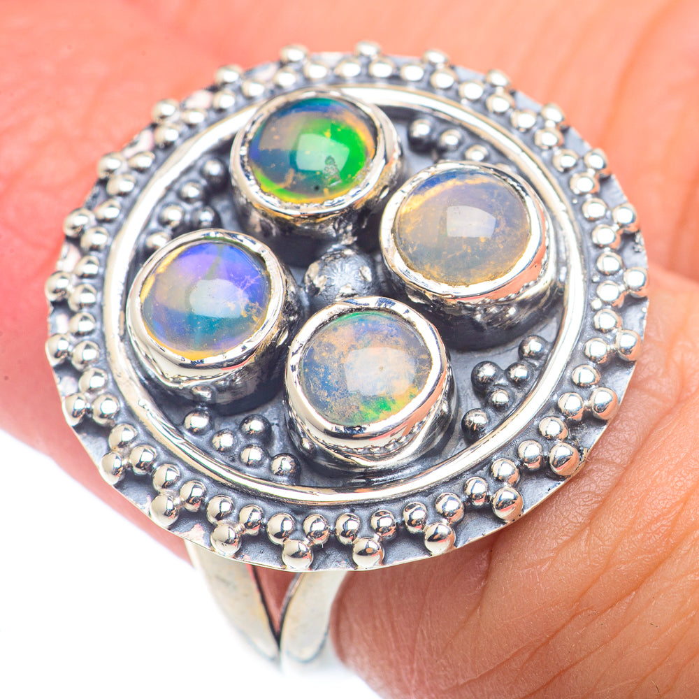 Ethiopian Opal Rings handcrafted by Anasilvercos - RING72594