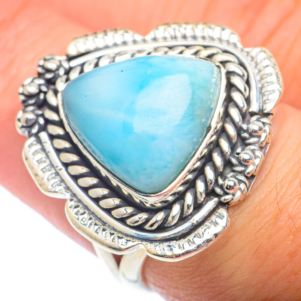 Larimar Rings handcrafted by Anasilvercos - RING72598