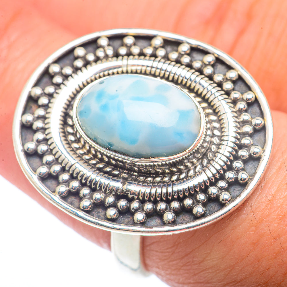 Larimar Rings handcrafted by Anasilvercos - RING72601