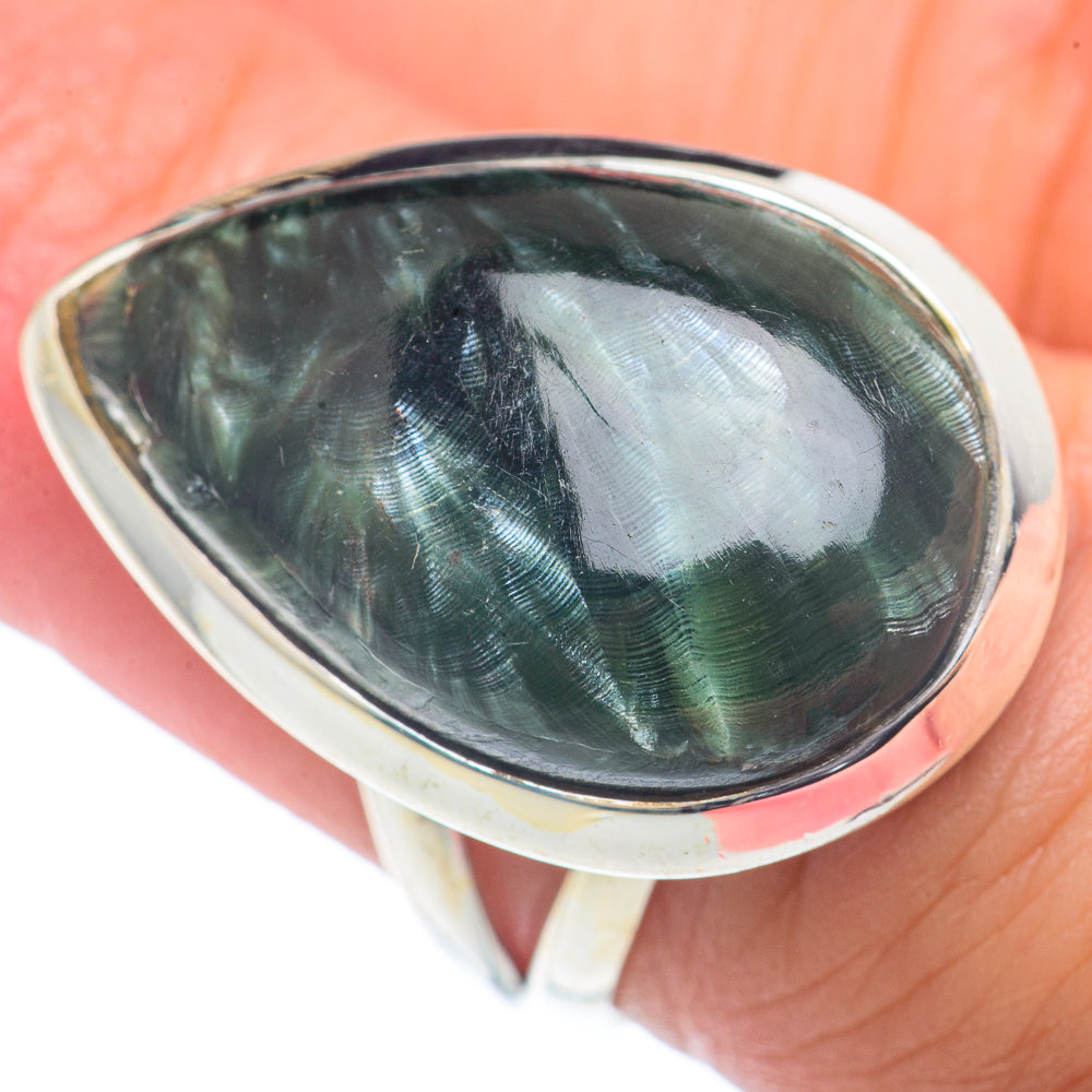 Seraphinite Rings handcrafted by Anasilvercos - RING72603