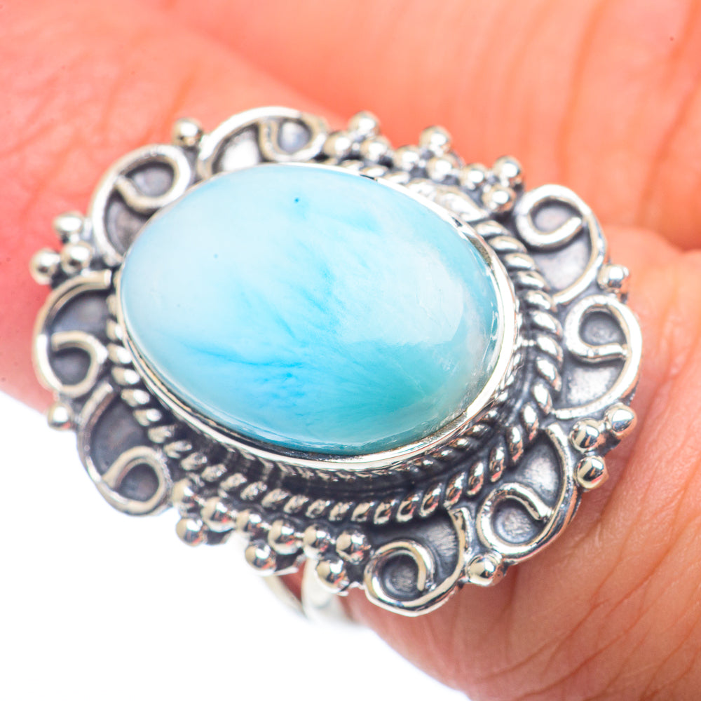 Larimar Rings handcrafted by Anasilvercos - RING72637
