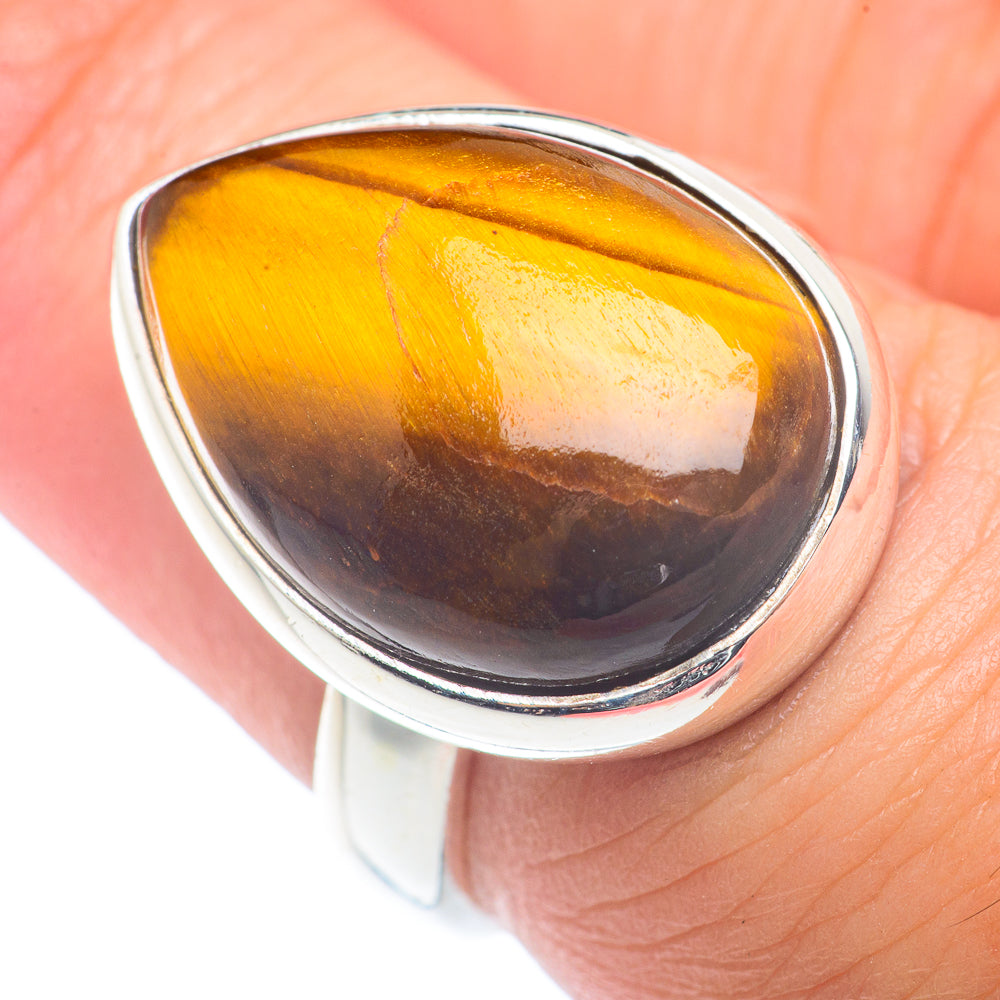 Tiger Eye Rings handcrafted by Anasilvercos - RING72647