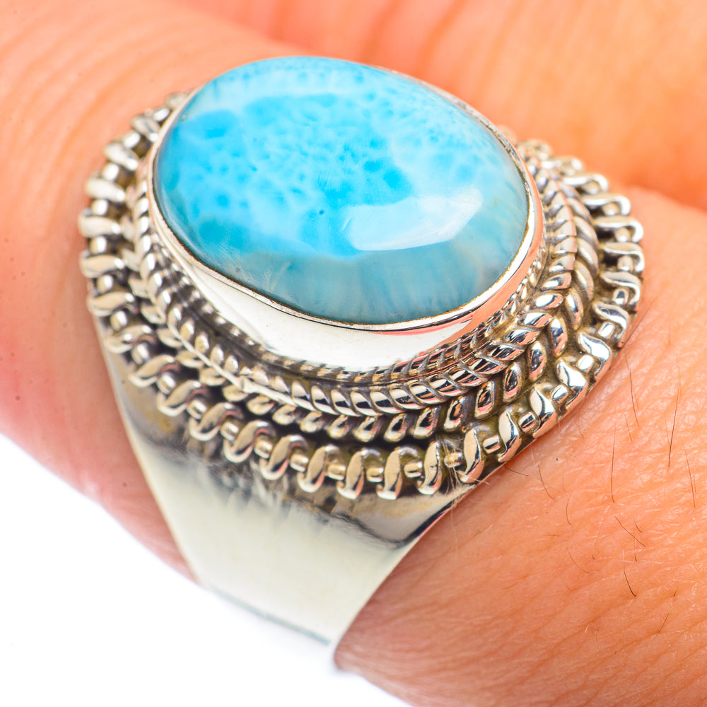 Larimar Rings handcrafted by Anasilvercos - RING72672