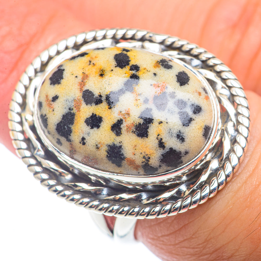 Dalmatian Jasper Rings handcrafted by Anasilvercos - RING72685