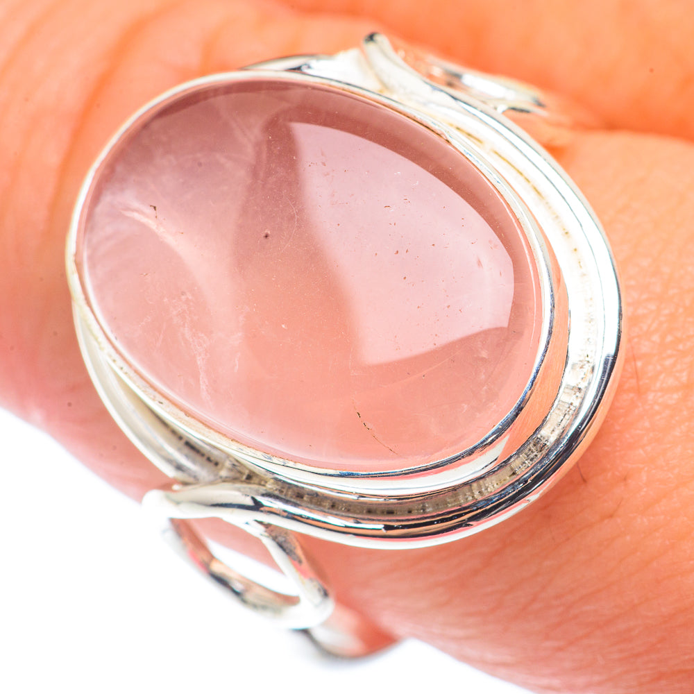 Rose Quartz Rings handcrafted by Anasilvercos - RING72690