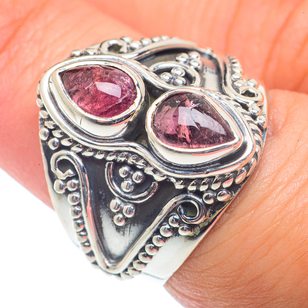 Pink Tourmaline Rings handcrafted by Anasilvercos - RING72691
