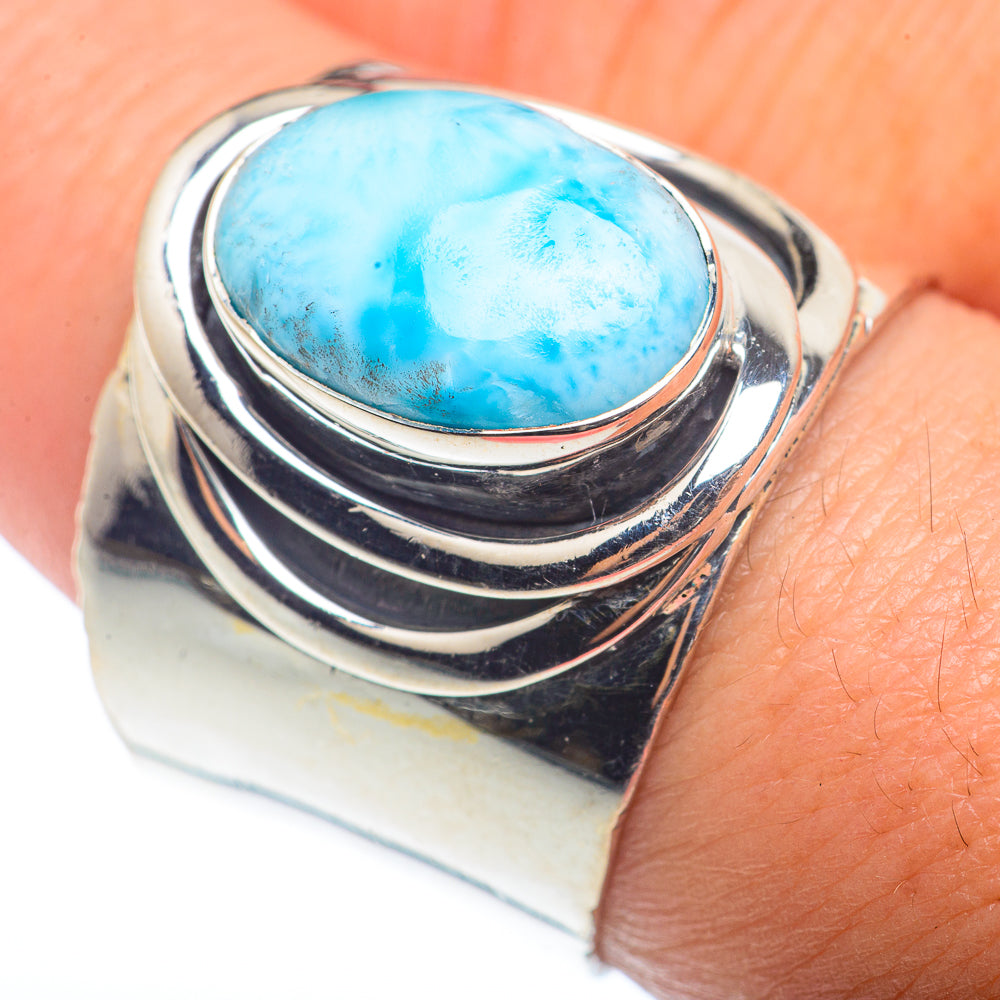 Larimar Rings handcrafted by Anasilvercos - RING72711