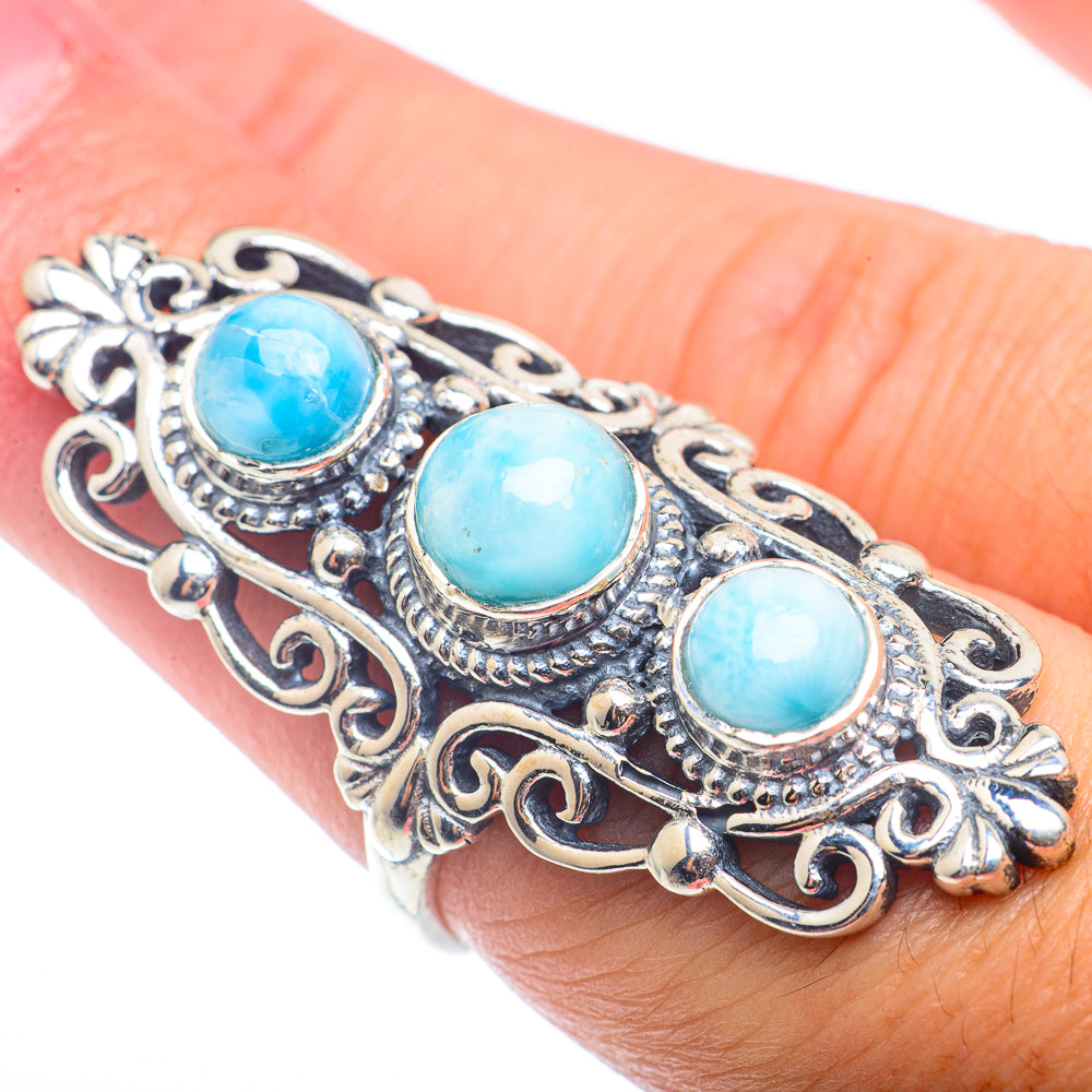 Larimar Rings handcrafted by Anasilvercos - RING72715