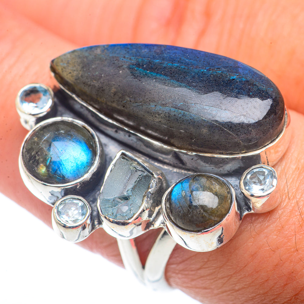 Labradorite Rings handcrafted by Anasilvercos - RING72716