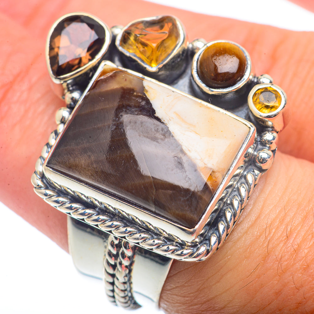 Peanut Wood Jasper Rings handcrafted by Anasilvercos - RING72727