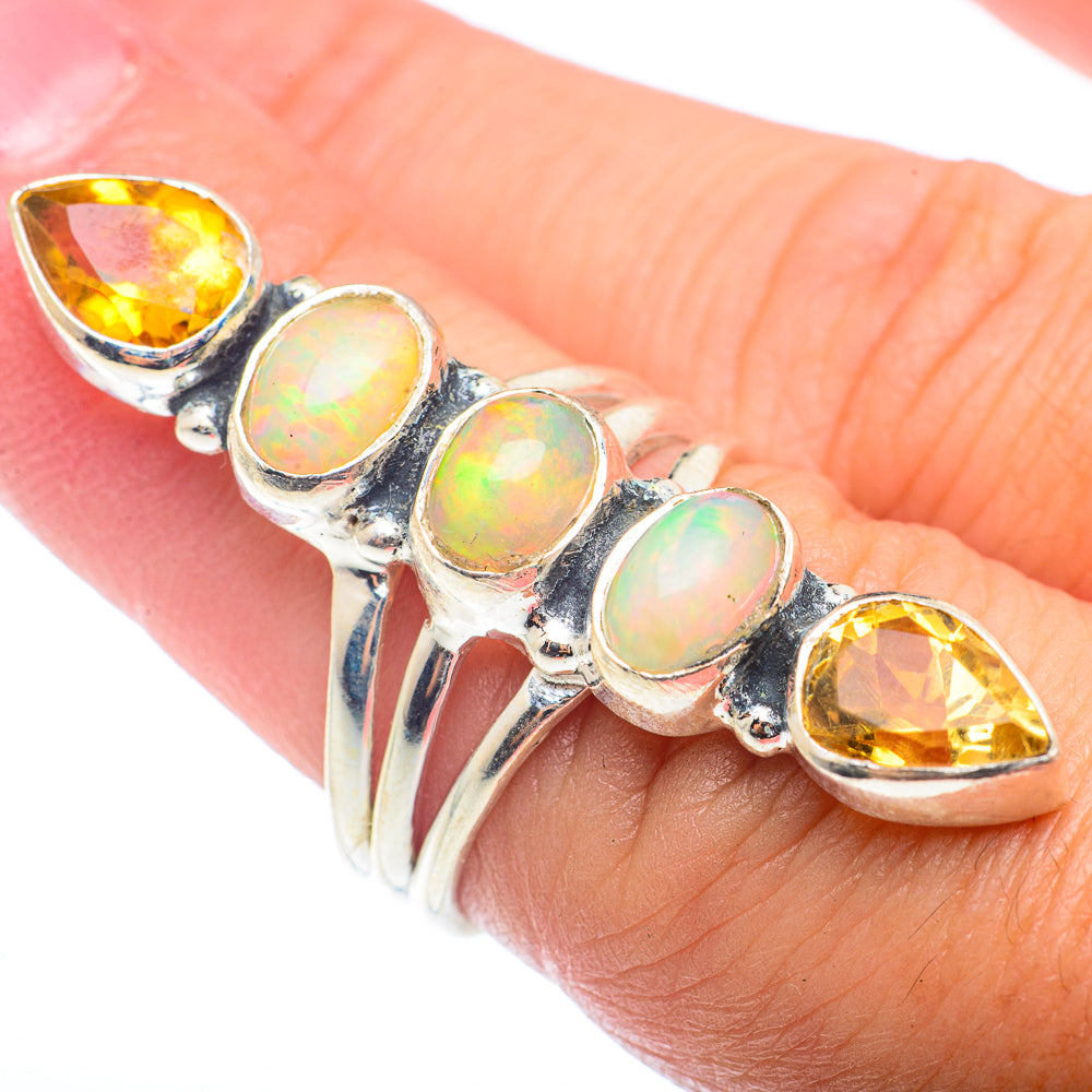 Ethiopian Opal Rings handcrafted by Anasilvercos - RING72753