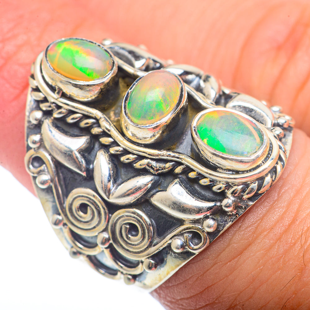 Ethiopian Opal Rings handcrafted by Anasilvercos - RING72754