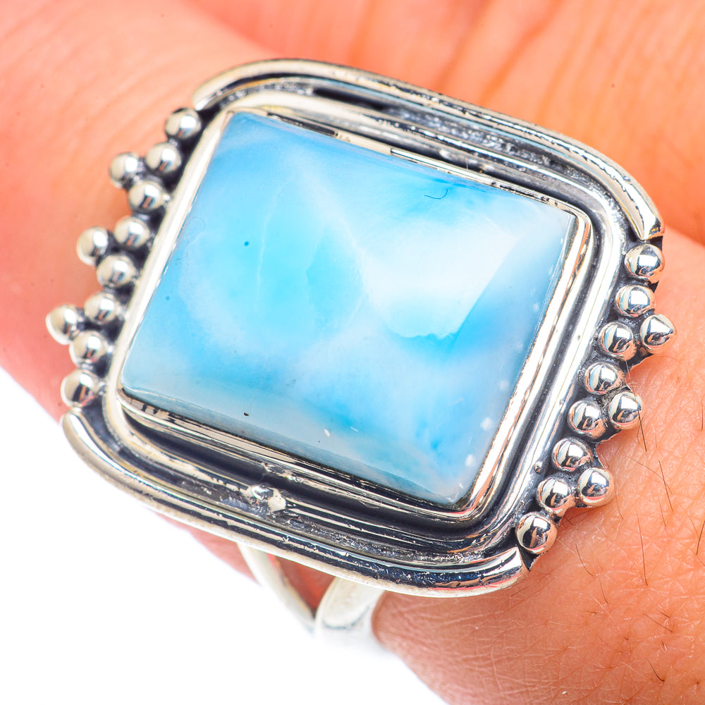 Larimar Rings handcrafted by Anasilvercos - RING72802