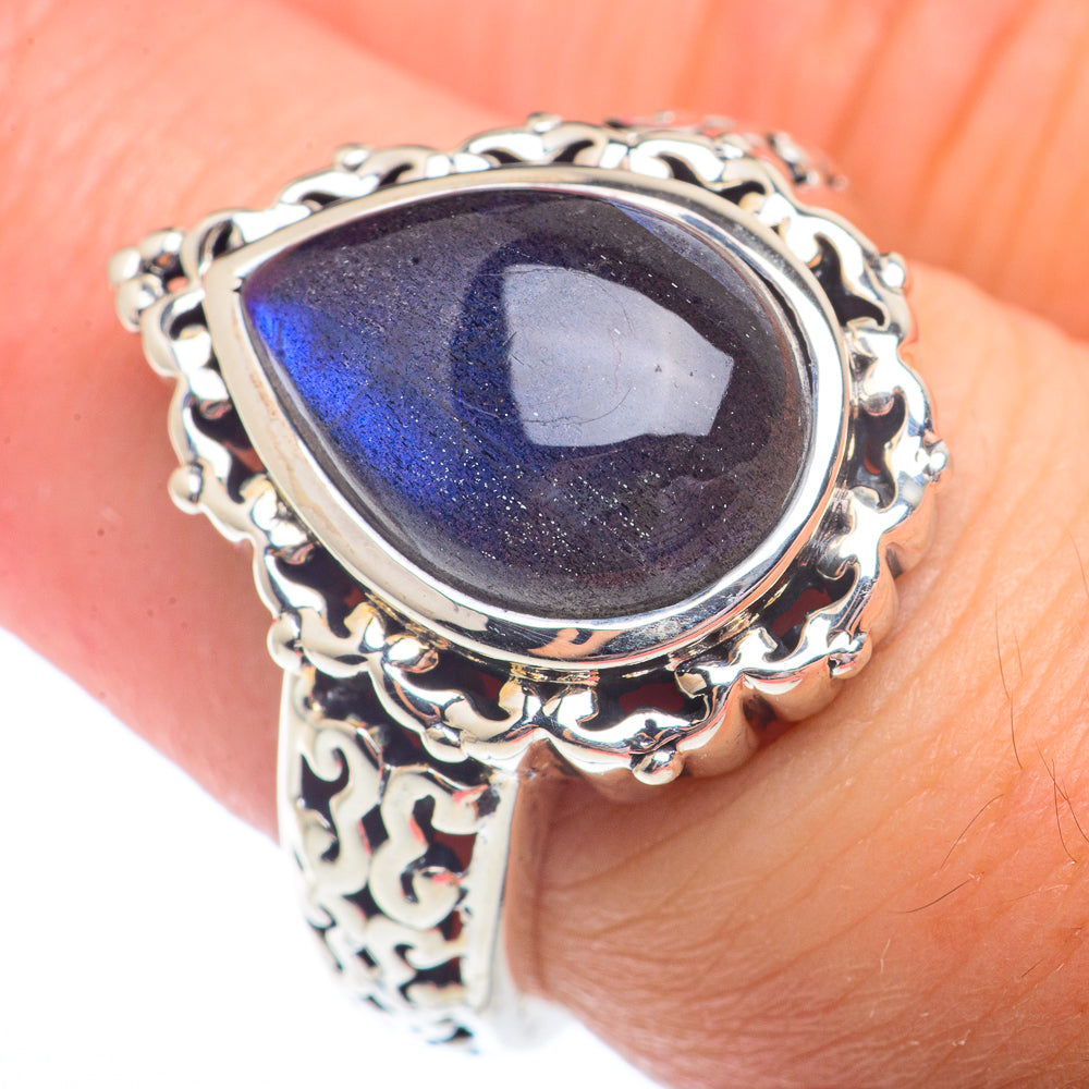 Labradorite Rings handcrafted by Anasilvercos - RING72809