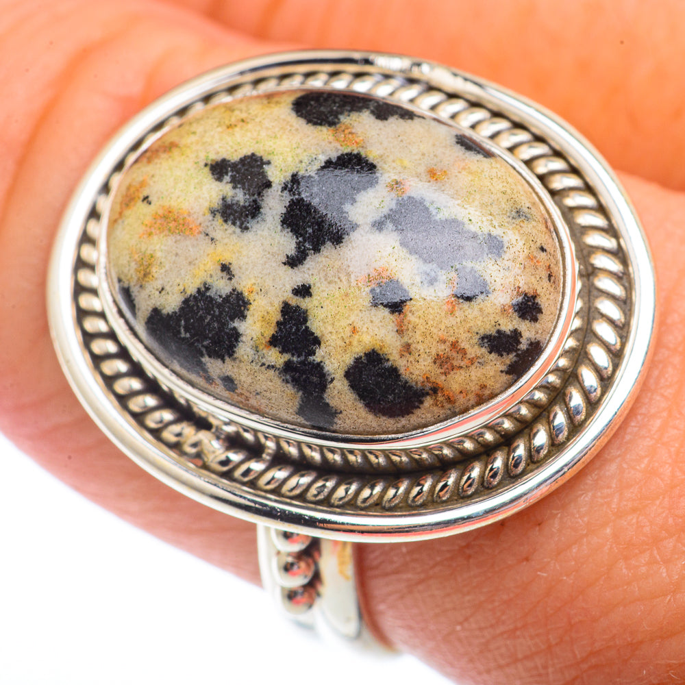 Dalmatian Jasper Rings handcrafted by Anasilvercos - RING72815