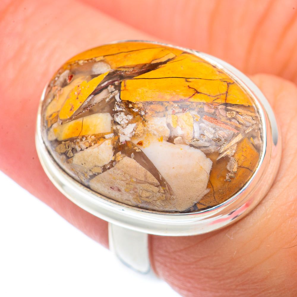 Brecciated Mookaite Rings handcrafted by Anasilvercos - RING72819